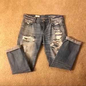 GAP Destroyed Boyfriend Jeans
